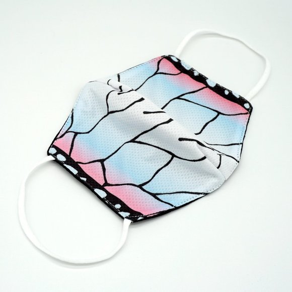 The Myriad Accessories - Blue pink Kocho Face mask kimono face mask